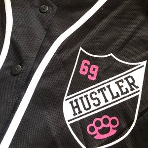 Hustler 69 Women's Sexy Baseball Jersey